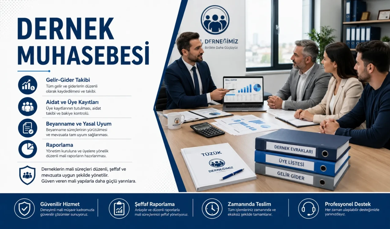 Dernek Muhasebesi Hizmeti | Profesyonel Dernek Mali Müşavirliği